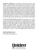 Preview for 8 page of Uniden DECT 1705 Owner'S Manual