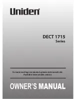 Preview for 1 page of Uniden DECT 1715+1 Owner'S Manual