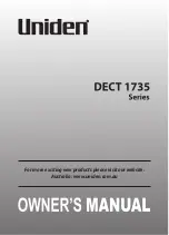 Предварительный просмотр 1 страницы Uniden DECT 1735+1 Owner'S Manual