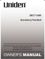 Uniden DECT 3005 Owner'S Manual preview