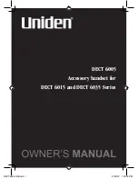 Preview for 1 page of Uniden DECT 6035 Series Owner'S Manual