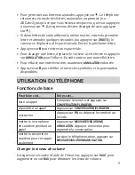 Preview for 9 page of Uniden DECT1363 Series (French) Manual D'Utilisation