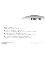 Preview for 64 page of Uniden DECT1560 Series User Manual