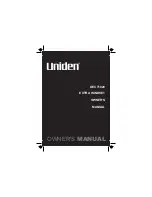 Preview for 1 page of Uniden DECT1820 Owner'S Manual