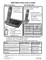 Предварительный просмотр 1 страницы Uniden DECT3181 User Manual