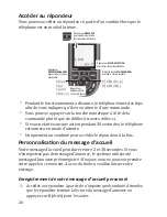 Предварительный просмотр 26 страницы Uniden DECT3380 Series (French) Manuel Du Propriétaire