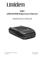 Preview for 1 page of Uniden DFR7 User Manual