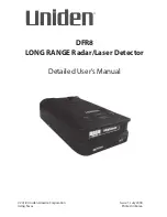 Uniden DFR8 Detailed User'S Manual preview