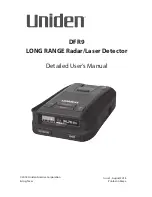 Uniden DFR9 Detailed User'S Manual preview