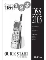 Предварительный просмотр 1 страницы Uniden DSS 2105 Quick Start Manual