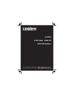 Preview for 1 page of Uniden DSS7805 Owner'S Manual