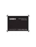 Preview for 1 page of Uniden DSS7815 +1 Series Owner'S Manual