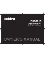 Preview for 1 page of Uniden DSS7915 Series Owner'S Manual