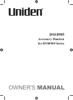 Uniden DSS8900 Series Owner'S Manual preview