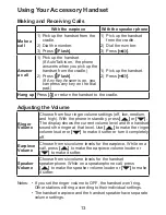 Preview for 14 page of Uniden DWX207 - Cordless Extension Handset User Manual