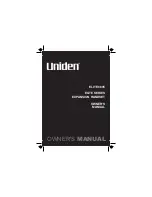 Uniden Elite 8805 Owner'S Manual preview