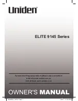 Preview for 1 page of Uniden Elite 9145 Owner'S Manual