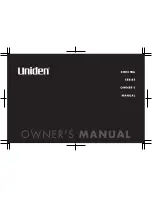 Предварительный просмотр 1 страницы Uniden EWCI 936 Series Owner'S Manual