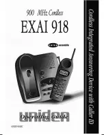 Uniden EXAI 918 Operating Manual preview