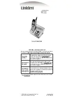 Preview for 1 page of Uniden EXAI8580 - EXAI 8580 Cordless Phone (French) Manual D'Utilisation