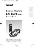 Uniden EXI 8600 SERIES Owner'S Manual preview