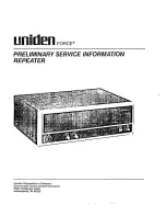 Uniden Force Preliminary Service Manual предпросмотр