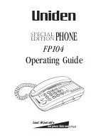 Предварительный просмотр 1 страницы Uniden FP104 Operating Manual