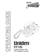 Preview for 1 page of Uniden FP105 Operating Manual