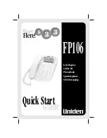 Uniden FP106 Quick Start Manual preview