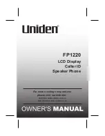 Preview for 1 page of Uniden FP1220 Owner'S Manual