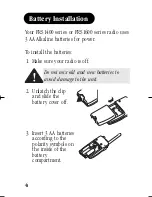 Предварительный просмотр 8 страницы Uniden FRS1400-2 User Manual