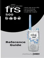 Uniden FRS500 Reference Manual preview