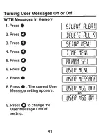 Предварительный просмотр 42 страницы Uniden FX9400 Operating Manual