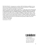 Preview for 17 page of Uniden GC45W (French) Manual D'Utilisation