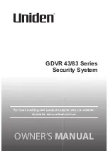 Preview for 1 page of Uniden GDVR 43 Series Owner'S Manual