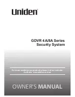 Preview for 1 page of Uniden GDVR 4A Series Owner'S Manual