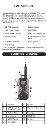 Uniden GMR3050-2C User Manual preview