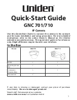 Предварительный просмотр 1 страницы Uniden GNC 701 Quick Start Manual