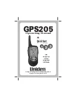 Uniden GPS205 Operating Manual & Quick Start Manual preview