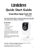 Preview for 1 page of Uniden Guardian App Cam 24 Quick Start Manual