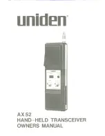 Uniden HAND- HELD TRANSCEIVER AX52 Owner'S Manual preview