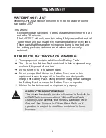 Preview for 2 page of Uniden Handheld UHF Transceiver UH076SX Owner'S Manual