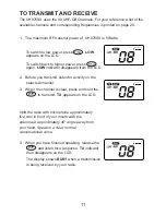 Предварительный просмотр 13 страницы Uniden Handheld UHF Transceiver UH076SX Owner'S Manual