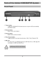 Preview for 8 page of Uniden HD8000UPVR Owner'S Manual