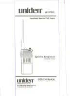 Uniden HH979XL Operating Manual preview