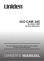 Uniden iGO CAM 345 Owner'S Manual preview