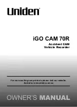 Uniden iGO CAM 70R Owner'S Manual preview