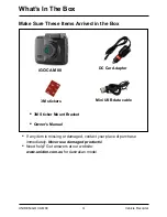 Preview for 4 page of Uniden iGO CAM 80 Owner'S Manual