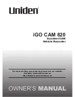 Uniden iGo CAM 820O Owner'S Manual preview