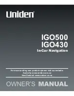 Preview for 1 page of Uniden IGO500 Owner'S Manual